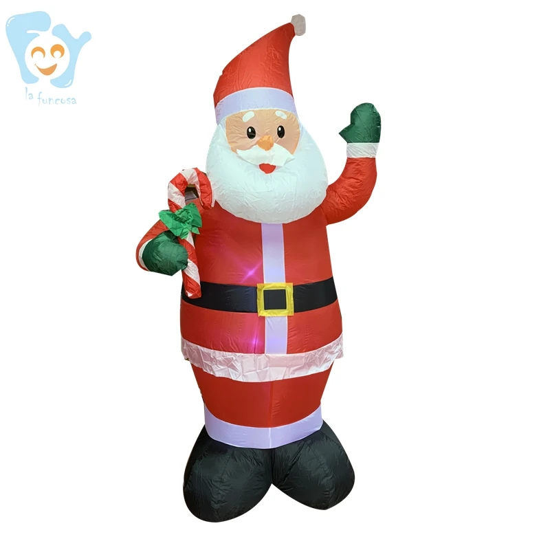 GOOSH Babbo Natale Gonfiabile 1,8 M Con Luci LED E Scatole Regalo - Decorazione Natalizia Per Esterno Giardino