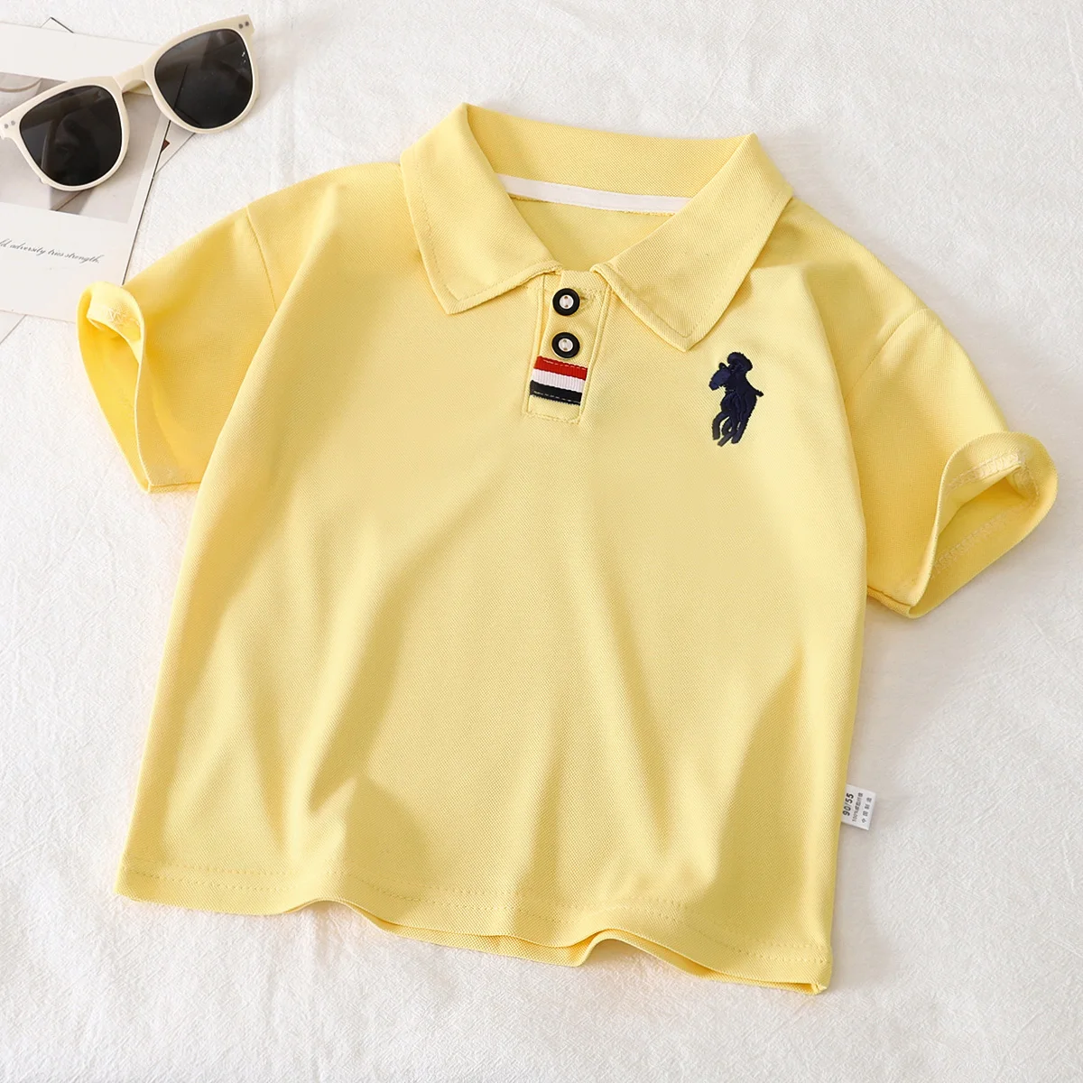 Summer Baby Boy T Shirts Short Sleeve Lapel Polo Shirt 1-2-3-4-5-6-7 Years  Boys Tee Children's Clothes New Kids Tshirt