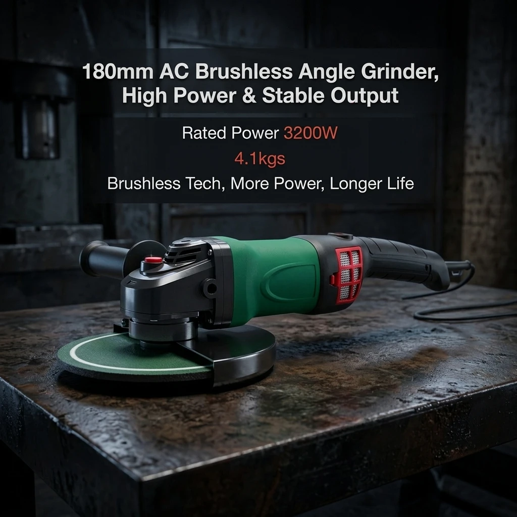 180mm Industrial Grade AC Brushless Electric Angle Grinder Grinding ...