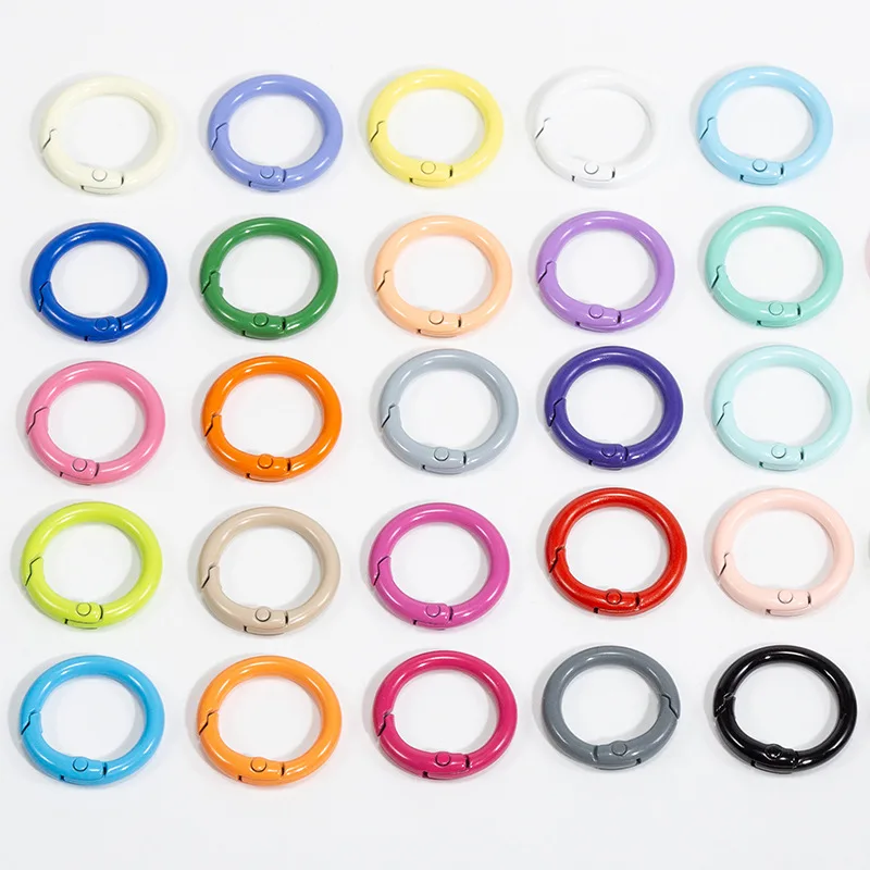 20mm/25mm/27mm/33mm/40mm customized color Spring Gate Ring Metal ...