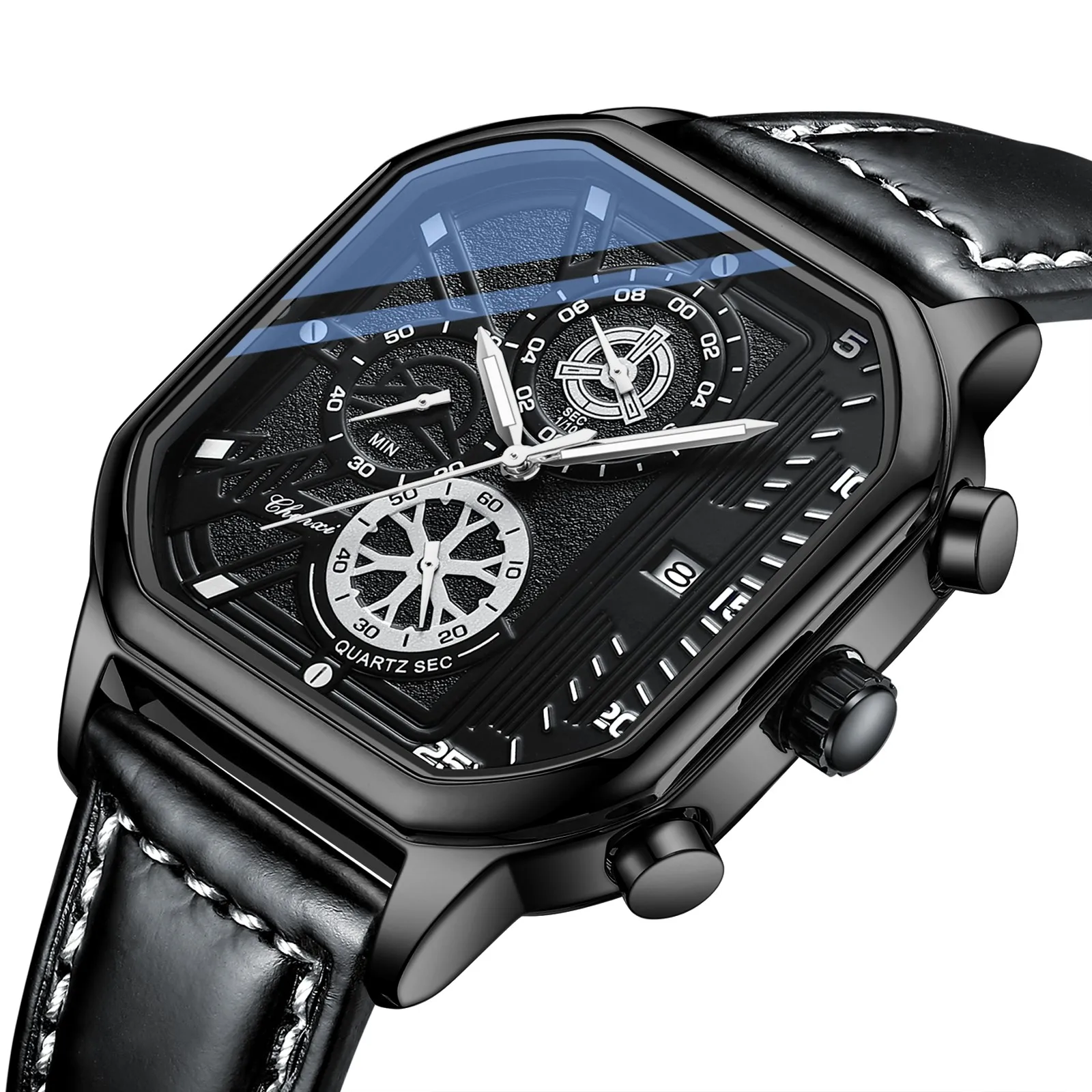 Alibaba.com: ChenXi 904 Fashion Square Multifunction Chronograph