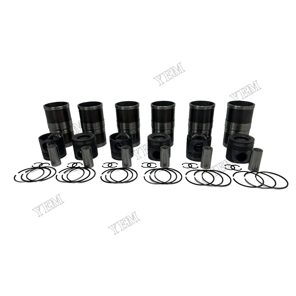 QSL9.3 Cylinder Liner Set With Engine Pistons Rings Liner for Engine Parts