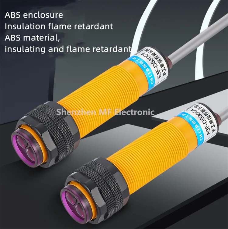 M18 Threaded Cylindrical Optical Proximity Switch E3fds30c4 Npn Output