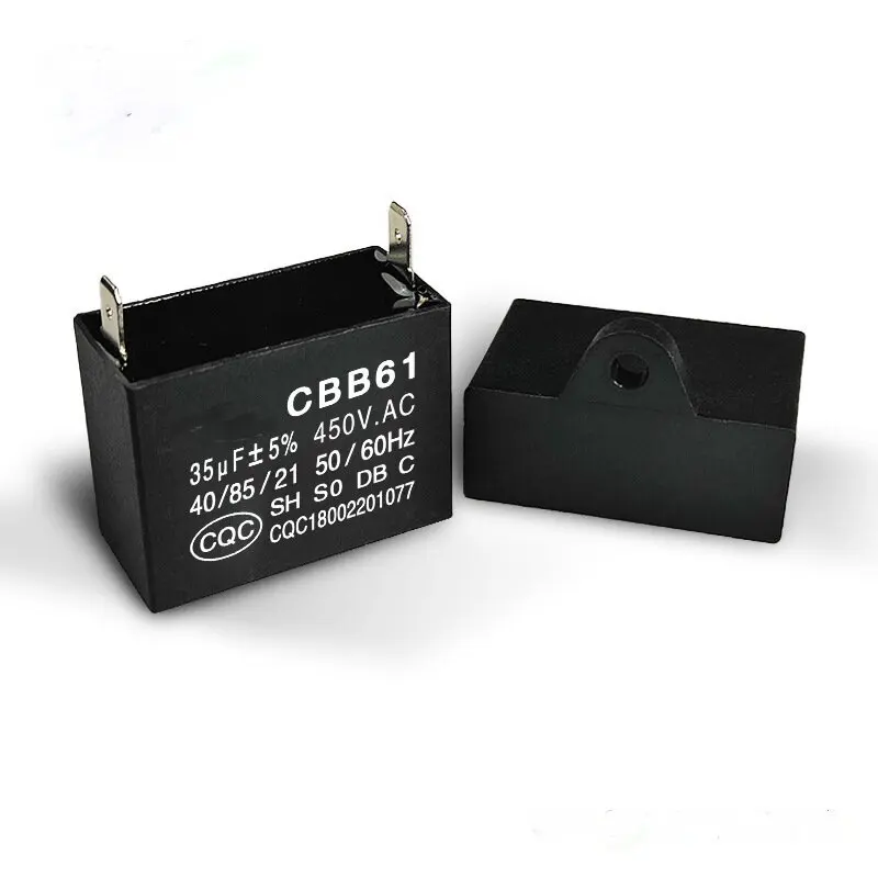 4 UF 450V 50/60Hz 450VAC 4UF CBB61 Condensatore Motore Del Ventilatore Filo Di Piombo - Foto 5