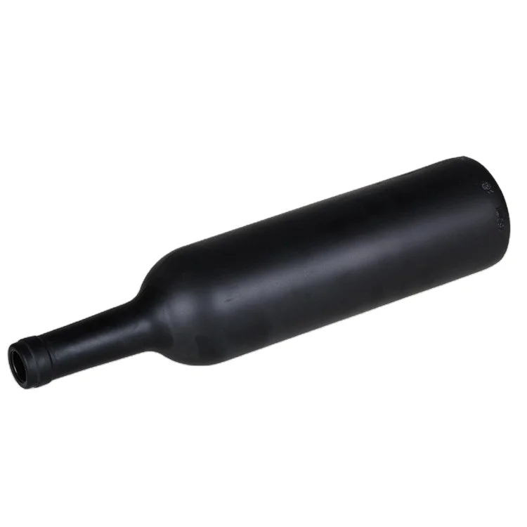 Wholesale Export Good Quality Matte Black Glass Bottle for Red Wine