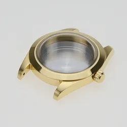 316L Stainless Steel Factory Price Fit NH35 NH36 Movement 38mm With Top Hat  Glass Pilot Bezel 007 Slim Thin Watch Case