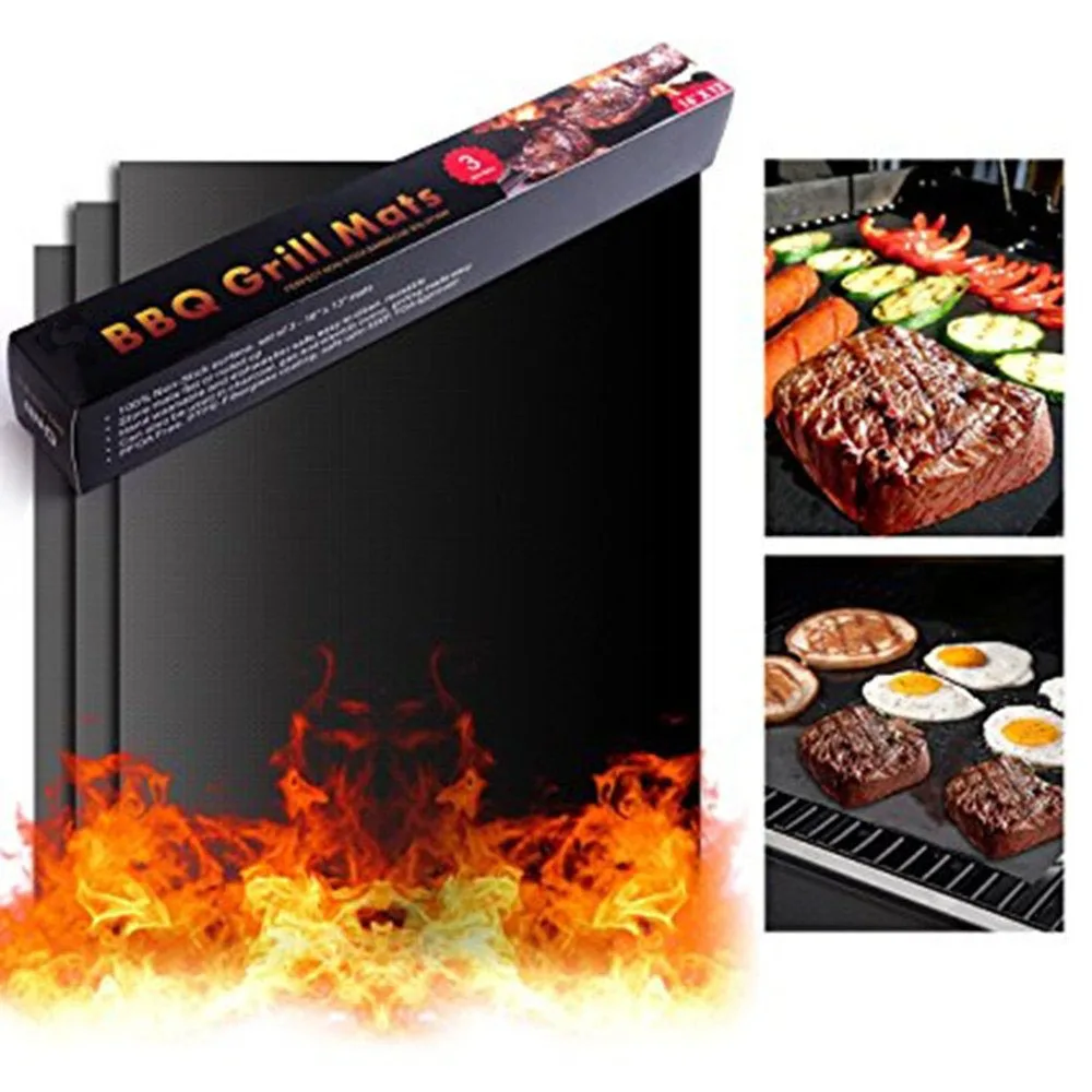 Black Ptfe Grill Mat Liner Barbecue Mat Oven Mats Liners Buy Black