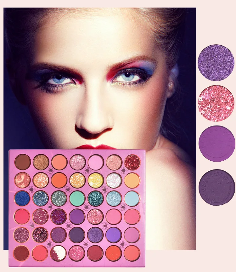 Resurrection Rose 68 Colors Eyeshadow Fold Halloween Glitter Eyeshadow ...