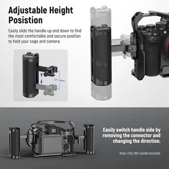 NEEWER Universal Aluminum NATO Side Handle Grip with up and Down Adjustable NATO Clamp Camera Handgrip detail image
