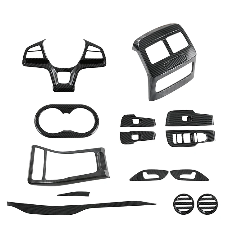 ABS Steering Wheel Trims Gear Shift Panel Cover Armrest Window Rises Cover for BYD Qin Plus 2024