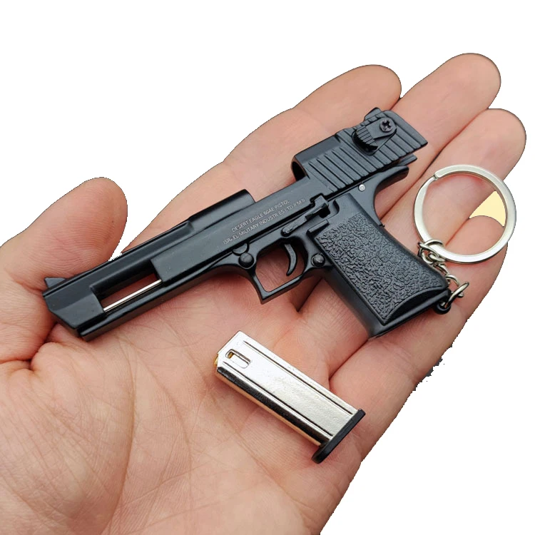 Mini Portachiavi Pistola Desert Eagle Metallica &ndash; 5cm &ndash; Giocattolo Apex Legends