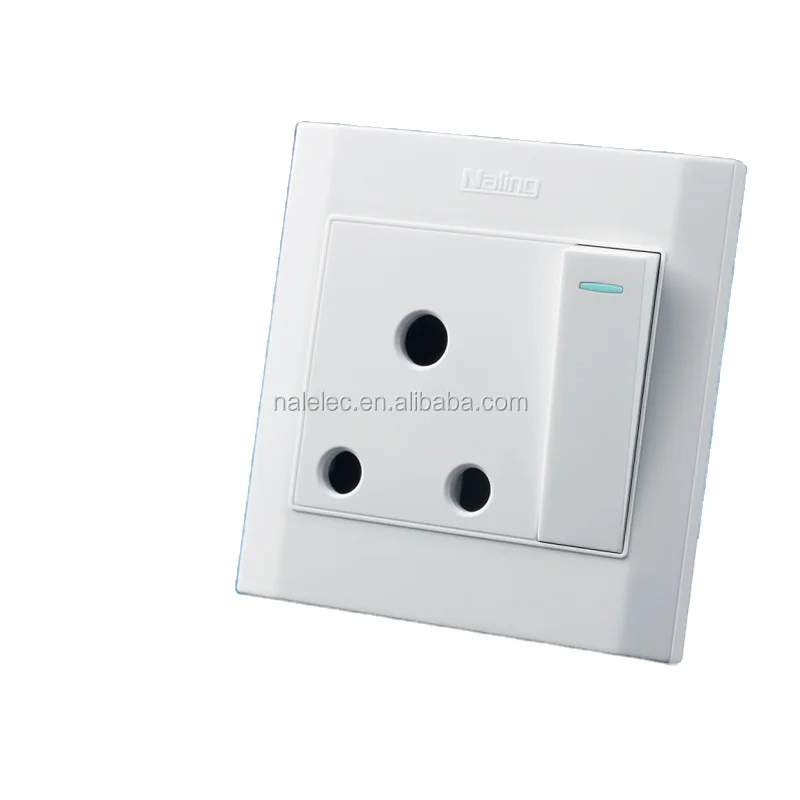 15 Amp One Gang Switch 3 Round Pin 250 V Socket