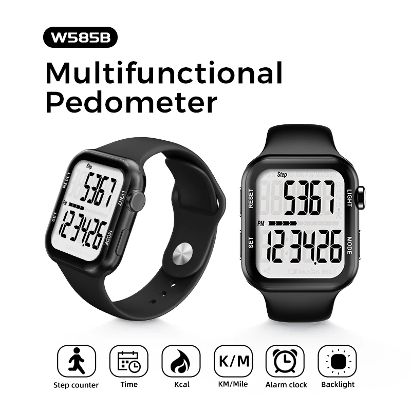 Bonlala 3D Pedometer - Heart Rate Monitor Chest Set with Watch