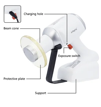 Portable Handheld Digital Dental X-ray Machine with Touch Screen Real-time Display Low Radiation Gun Type for Dogs