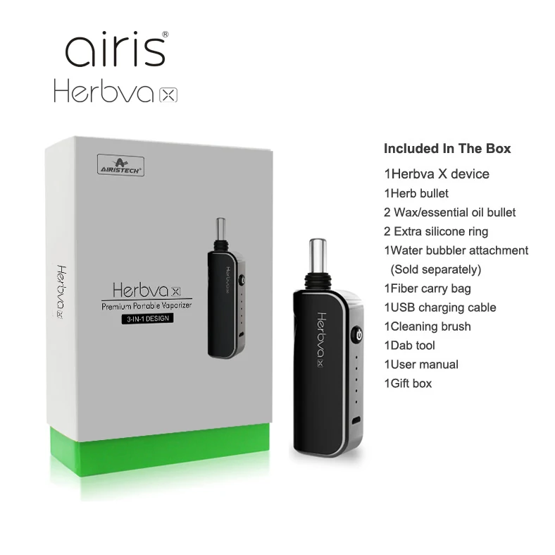 
Доставка DHL, Оптовая продажа, электронная сигарета Airis Herbva X, вейп 3 в 1, вейп-ручка, вейп, CBD восковой Набор для начинающих сухих трав 