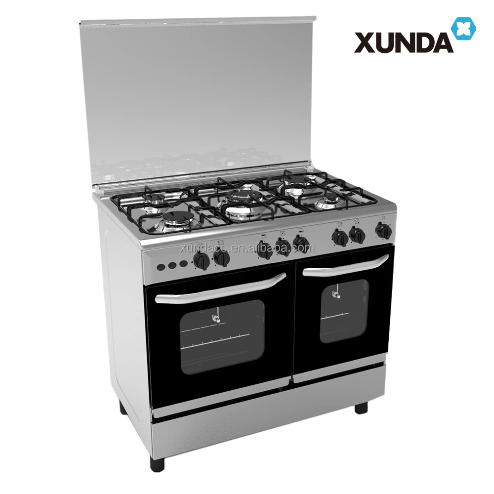 Xunda Gas Cookers With Oven And Grill Double Door Gas Range Stove 5