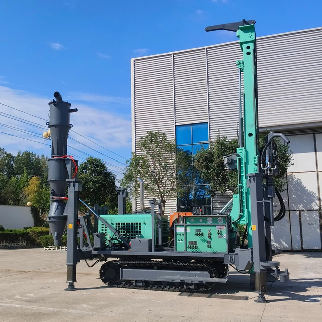 Crawler Mounted Air Compressor Pneumatic Drill Fully Hydraulic Automatic Rod Rc Drilling Rig