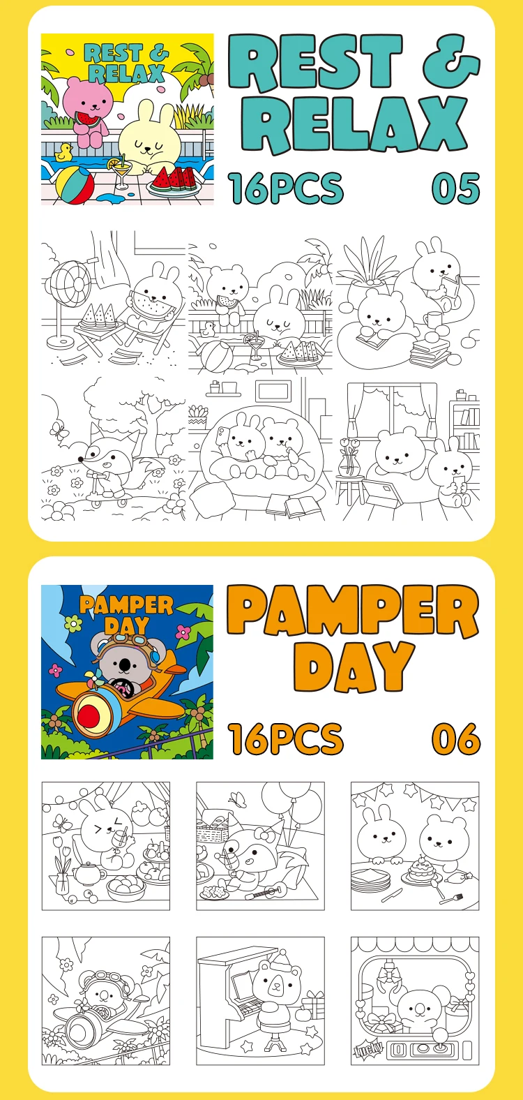 product custom wholesale factory paper printing service oem simple 2026 ins cute early education coloring books for kids adult-9