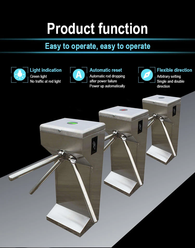 Security Automatic Fingerprint IC Card Access Control Turnstile Tripod Turnstyle Gate