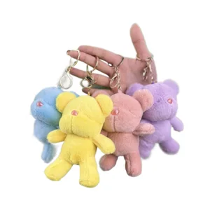 Wholesale Mini Cute Plush Teddy Bear Filling Keychains, Cute Toy Key Rings, and Bag Charms