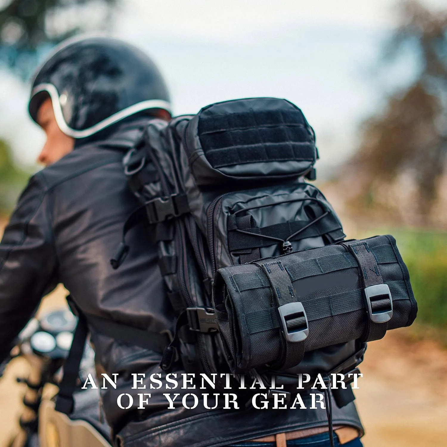 BSCI Factory Premium OEM Custom Motorcycle Wrench Roll up Organizer Pouch Wrap Tool Roll Outdoor Motor Bag