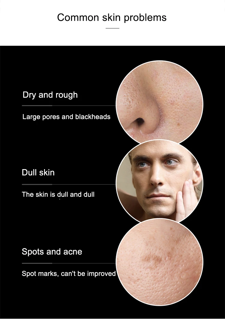 Private Label Men's Skin Care Set Facial Cleanser Water Cream Oil