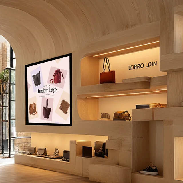 Product Display Screen Retail Shelve Monitor Square Digital Signage Square LCD Ads Indoor LCD Transparent Display