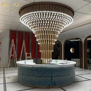 Custom 3D Printed AC Hotel Sand Table Chandelier Villa Club Creative Line Lamps Adjustable Height Non-Standard Front Desk Sales