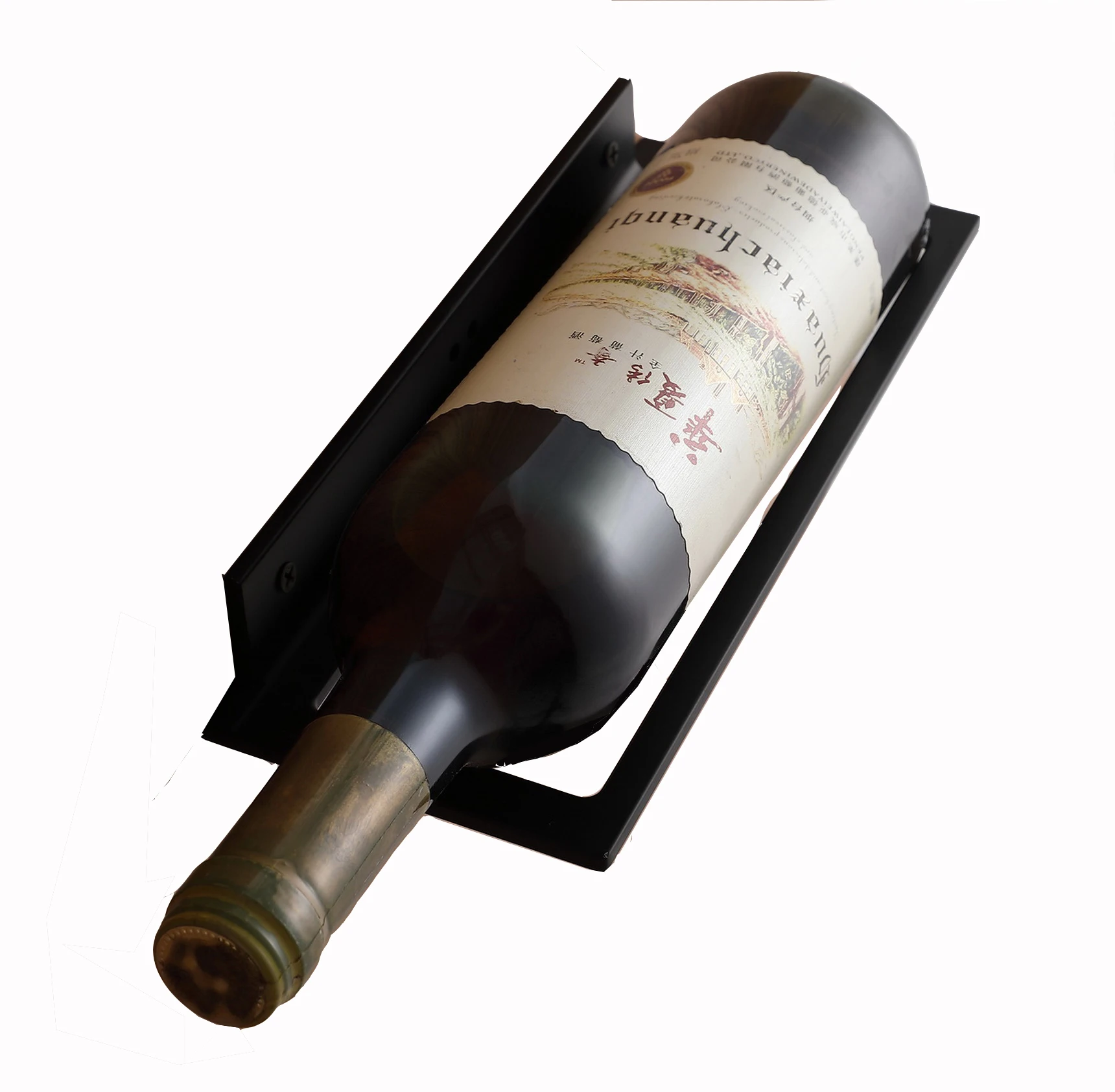 grey wall mounted wine rack