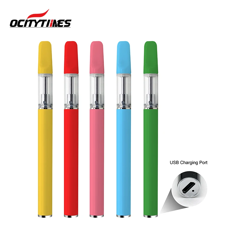 Ocitytimes оптовая продажа белого цвета 350mah перезаряжаемая OEM ODM cbd вейп ручка