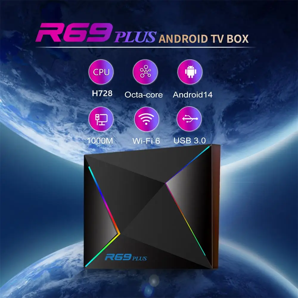 2024 NEW Android Tv Box Smart Tv Box 2.4G 5.8G Wifi BT5.0 Allwinner H728 4K Tv Box Wholesale