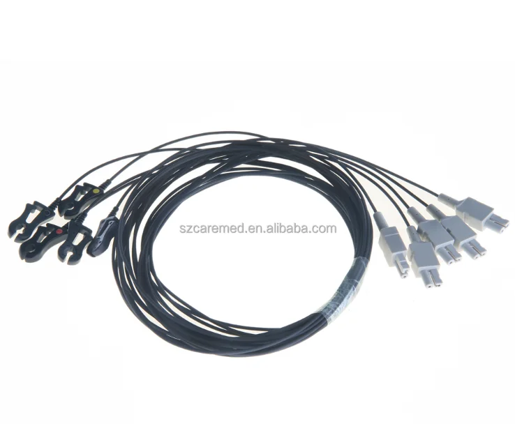 OEM Carbon Fiber 5-Lead ECG Cable Grabber Individual Leadwire for Efficient ECG Monitoring Cables