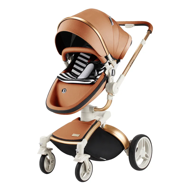 Leather baby cheap stroller