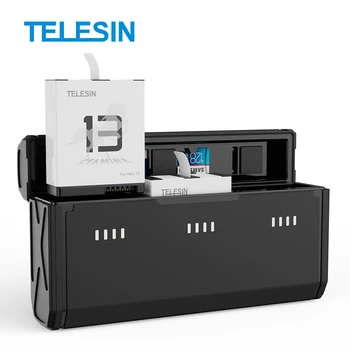 Telesin Battery Charger for Go Pro 13 Camera 3-slot Charger Pocket with LED Battery Level Indicator GoPro Battery Charger detail image