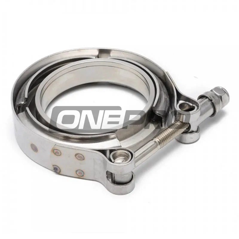 V-Band Flange Stainless Steel V Clamp Pipe Hoop for Turbo Exhaust Pipe Downpipes 2 /2.5 /4? /3.5 2.5 inches 