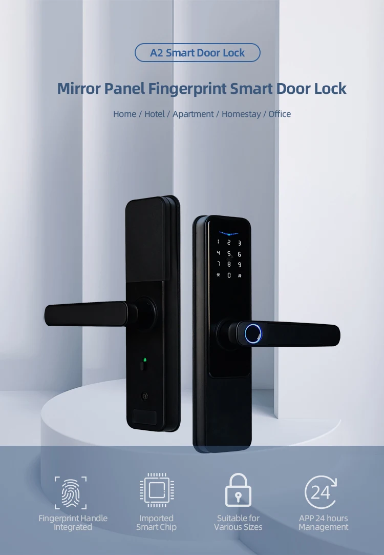 High Security Biometric Fingerprint Ttlock Smart Lock Electronic Digital Wifi Tuya App