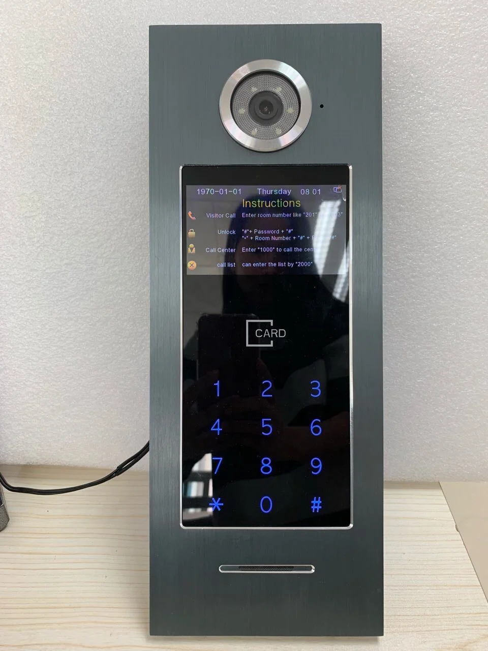 Bcomtech Room to Room Water Proof Tcp/ip  Cat 5 Videophone Interphone 100 Logements Video Intercom System Set for House