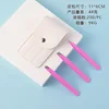 Button white bag pink eyebrow clip 3-piece set