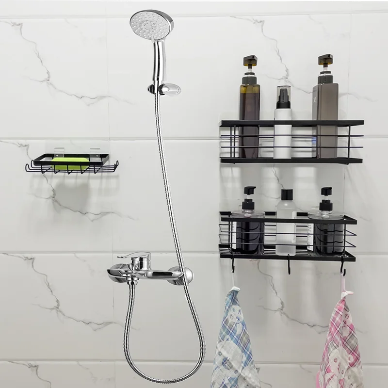 self-draining shower caddy shelf organizer sus304