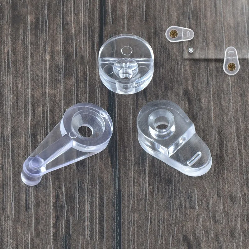 Glass Retainer Clips Kit Transparent White 4mm Glass Clip Clips