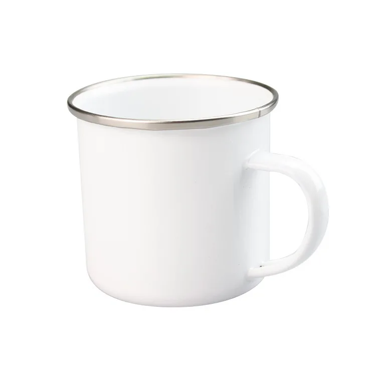 8cm Blank Sublimation Enamel Mug 12oz Sublimation Printing Enamel Mug
