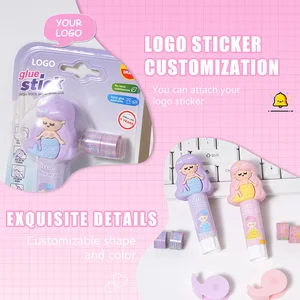 Mermaid Solid Glue & Mini Tape Blister Pack (Pink/Purple Assortment)