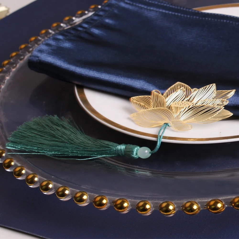 Высококачественные латунные металлические закладки для книг Lotus Ginkgo подарка