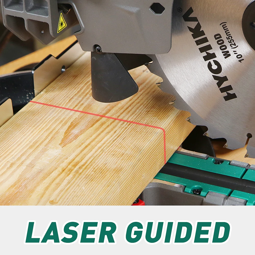 Sliding Mitre Saw Hychika 10 In 15 Amps 1800w Compound Miter Saw