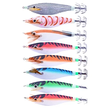 Wholesale SJ013 10cm 9.6g 3.5# Saltwater Luminous Shrimp Baits Squid Jig Fly Fishing Float Fishing Lures – Metal Jig – view 2