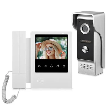 VIDEW Doorbell Camera Video Door Phone with 4.3 Inch Monitor Screen IR Night Vison Door Entry System for Villa Home Security