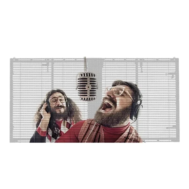 Video Screen Transparent High Resolution Glass Window Full Color Video Moving Advertising Led Wall Indoor Outdoor SDK 16 RGB