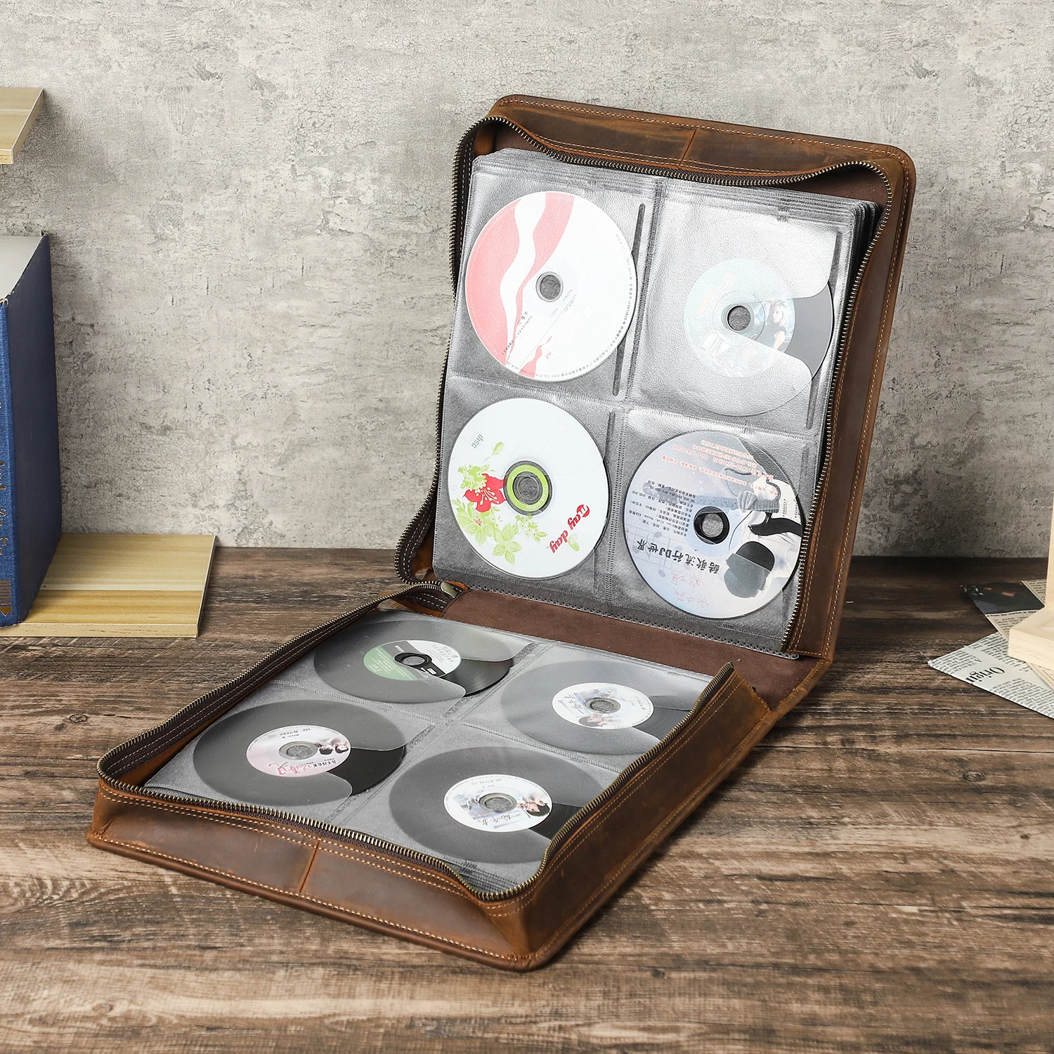 224 Pcs Leather CD Case - Durable & Eco-Friendly Storage