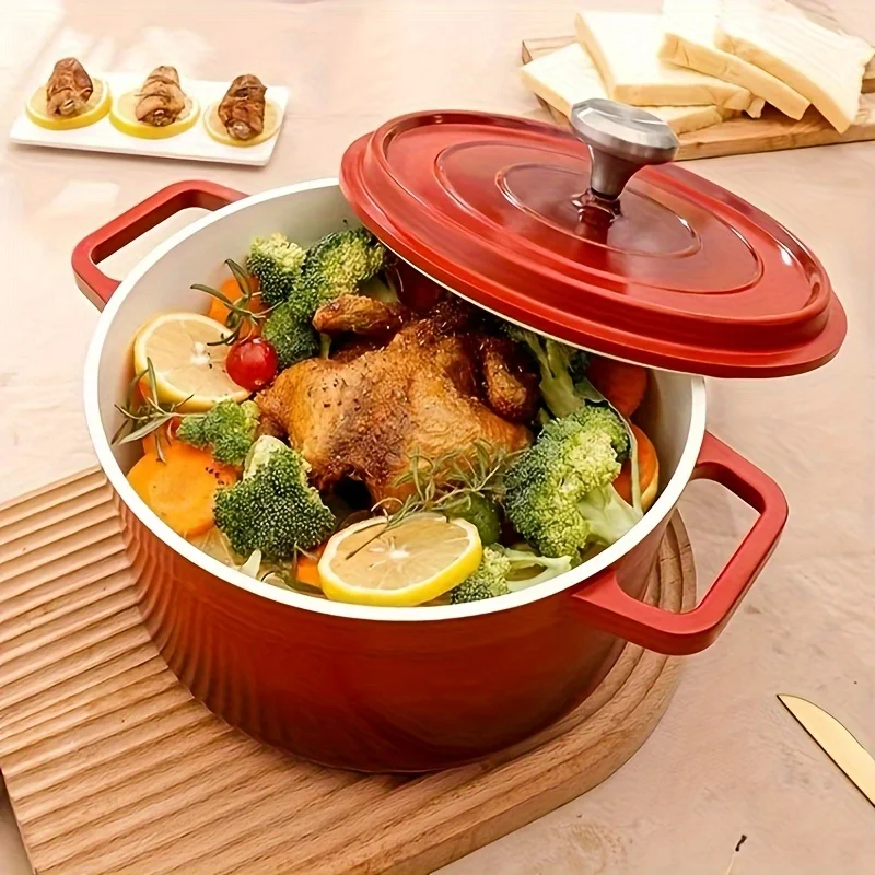 Lightweight Non-Stick Aluminum Soup Pot - Even Heat Distribution for Home  Restaurant Use