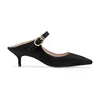 Black suede leather